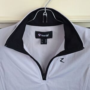 Ladies summer Riding shirt XS (2) light grey & BLK mesh